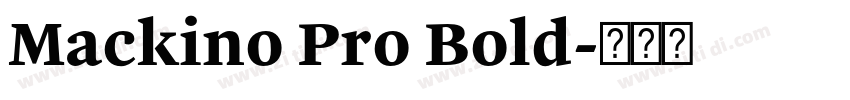 Mackino Pro Bold字体转换